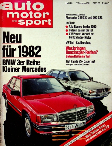 Deckblatt Auto Motor und Sport (20/1981)